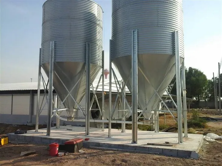 Custom Capacity Galvanized Steel Poultry Feed Silo high quality