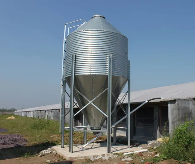 Custom Capacity Galvanized Steel Poultry Feed Silo factory